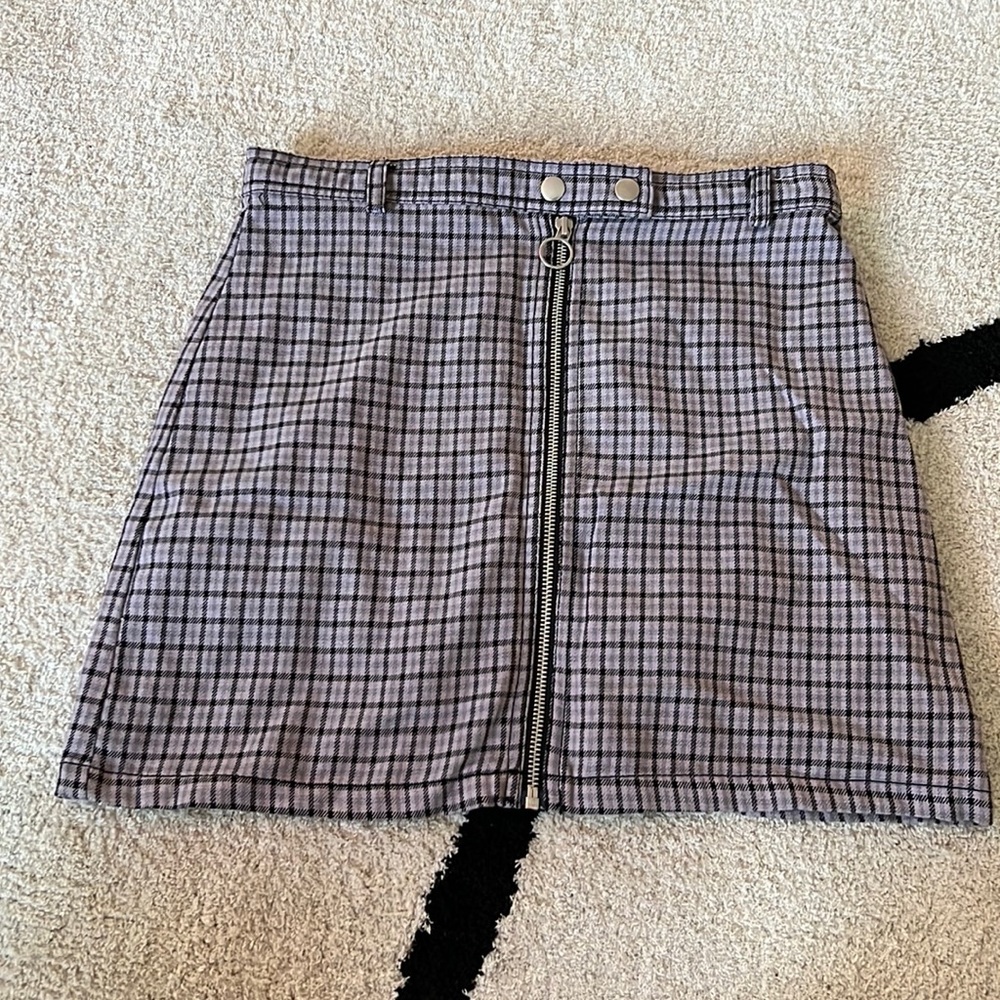 Purple Plaid Skirt